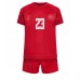 Dänemark Pierre-Emile Hojbjerg #23 Replik Heimtrikot Kinder WM 2022 Kurzarm (+ Kurze Hosen)
